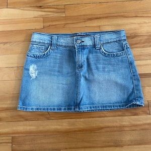 Denim Mini Skirt size S with embroidered back pockets